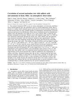 Correlation of aerosol nucleation rate with sulfuric acid and