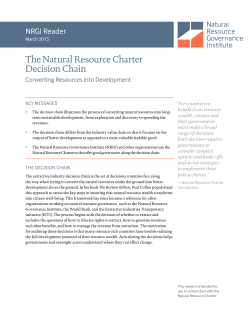 The Natural Resource Charter Decision Chain