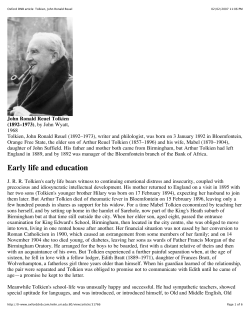 Oxford DNB article: Tolkien, John Ronald Reuel