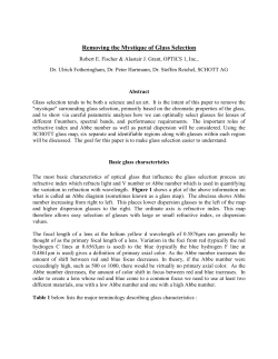 Removing the Mystique of Glass Selection