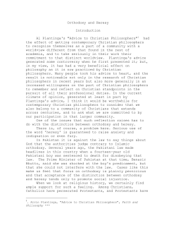 "Orthodoxy and Heresy": Text
