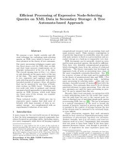 Efficient Processing of Expressive Node