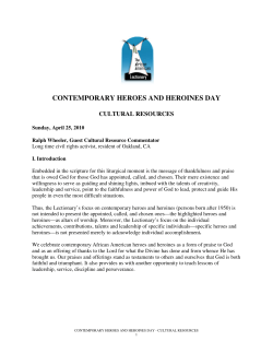 contemporary heroes and heroines day