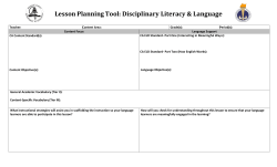 HBUHSD Lesson Planning Tool with Snapshot