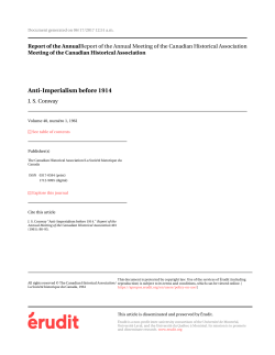 Anti-Imperialism before 1914