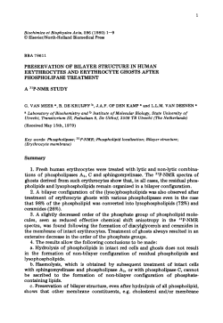 PRESERVATION OF BILAYER STRUCTURE IN HUMAN