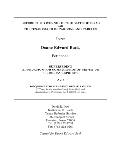 Clemency Petition - Texas Defender Services