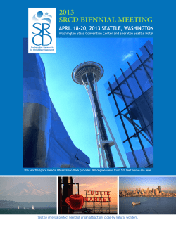 2013 srcd biennial meeting - Society for Research in Child