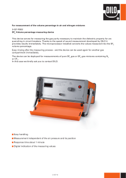 For measurement of the volume percentage in air and nitrogen