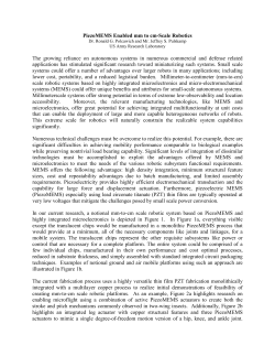 PiezoMEMS Enabled mm to cm-Scale Robotics The growing