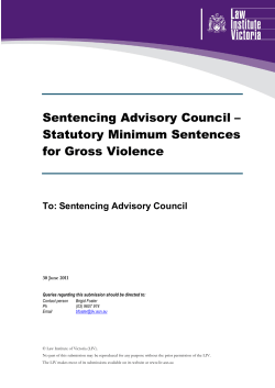 Sentencing Advisory Council – Statutory Minimum Sentences for