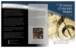 the TUESDAY CONCERT SERIES