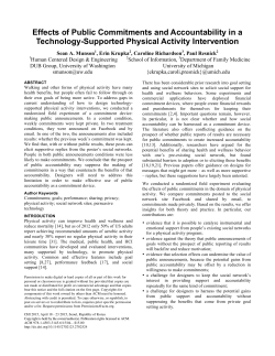 Effects of Public Commitments and Accountability in