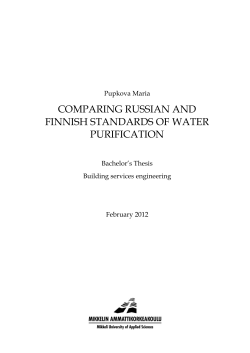 comparing russian and finnish standards of water