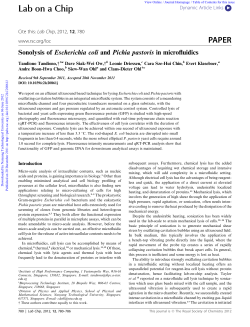 Sonolysis of Escherichia coli and Pichia pastoris in microfluidics