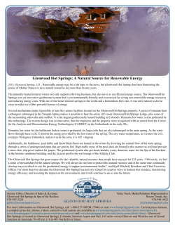 Glenwood Hot Springs: A Natural Source for Renewable Energy