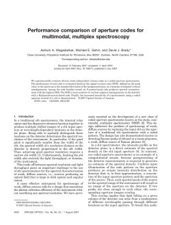 Performance comparison of aperture codes for multimodal, multiplex