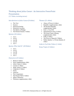 Thinking about Julius Caesar