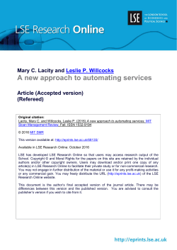 A new approach to automating services