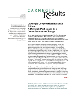 Carnegie Corporation in South Africa