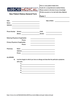 New Patient History General Form Form 1