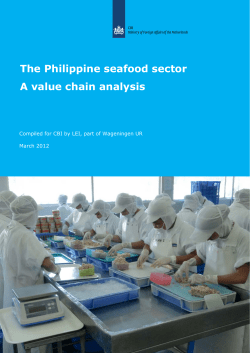 The Philippine seafood sector - Wageningen UR E