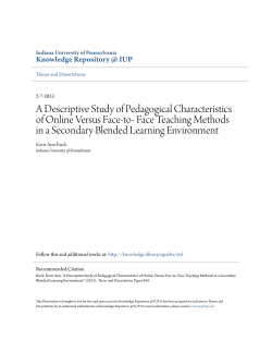 A Descriptive Study of Pedagogical Characteristics of Online Versus