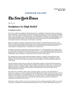 The New York Times Sculpture in High Relief by Roberta