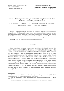 Crater Lake Temperature Changes of the 2005 Eruption of Santa