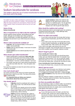 Sodium bicarbonate for acidosis
