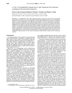In Situ Time-Dependent Signatures of Light Scattered from Solutions