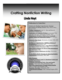 Crafting Nonfiction HO