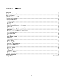 Table of Contents - Butler URC