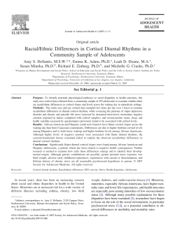 Racial/Ethnic Differences in Cortisol Diurnal Rhythms in a