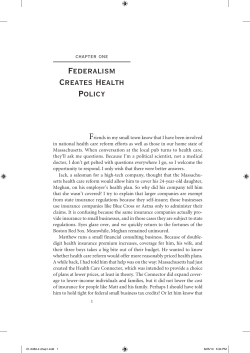 Federalism Creates Health Policy