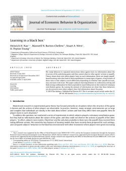 Learning in a black box - University of Oxford, Department of