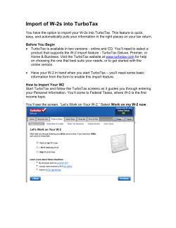Import of W-2s into TurboTax