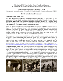 The Requa/Herbert Hoover Files