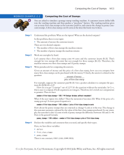 Computing the Cost of Stamps WE3 C++ for Everyone, 2e, Cay