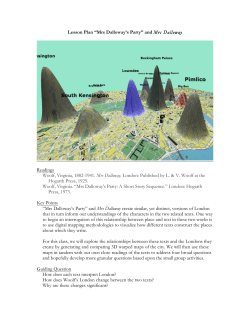 Lesson Plan &ldquo;Mrs Dalloway`s Party&rdquo; and Mrs Dalloway Readings