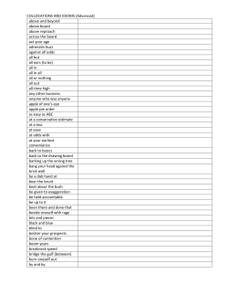 COLLOCATIONS AND IDIOMS (Advanced) above and