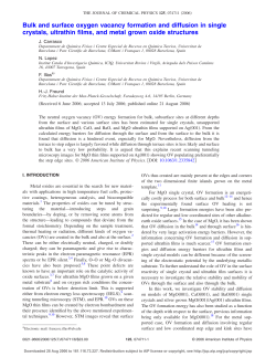 Bulk and surface oxygen vacancy formation and diffusion in single