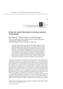 A bias for social information in human cultural transmission