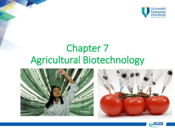 AGRICULTURE BIOTECHNOLOGY File