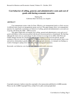 Cost behavior of selling, general, and administrative costs