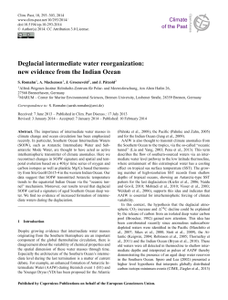 Deglacial intermediate water reorganization