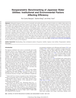 Nonparametric Benchmarking of Japanese Water Utilities