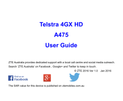 Telstra 4GX HD A475 User Guide