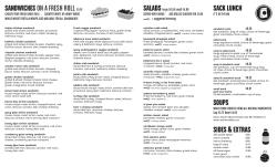 STP menu - Real Meal Deli