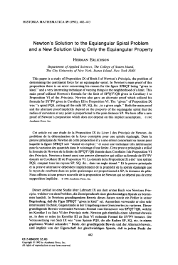 Newton`s Solution to the Equiangular Spiral Problem and a New